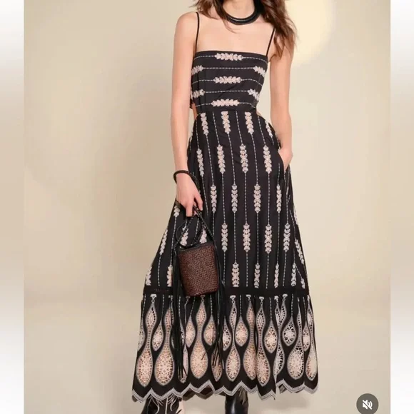 NWT New JOHANNA ORTIZ Nostalgica Midi Dress Size 2 - Picture 1 of 5